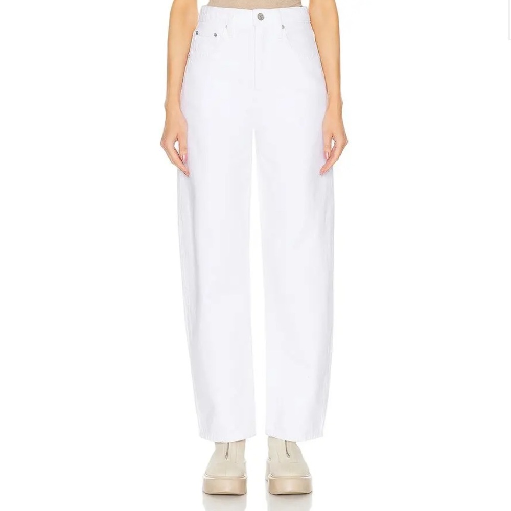 Frame Long Barrel Jeans Style LBL728 in White